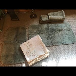 Sage green bath room set